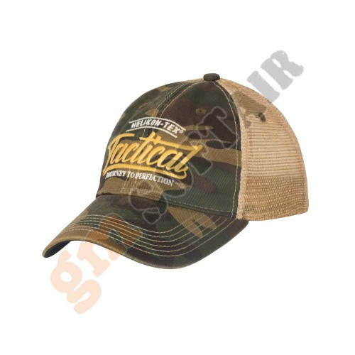 Tactical Snapback Cap - Dirty Washed Cotton - DW Black / DW Brown D (CZ-TSC-DW Helikon-Tex)