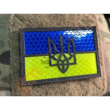 Patch PVC Ukraine Flag / Laser Cut / Reflective Foil - Two-colored (JTG.UKRLP.g JTG)