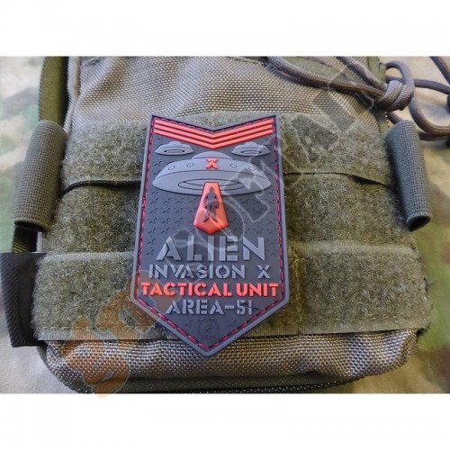 Patch 3D ALIEN INVASION X-Files Area-51 Red (JTG.AIXF.RED JTG)