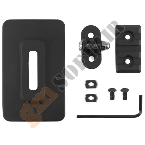 Attacco Slitta/GoPro a Velcro - Black (WO-ACC61 WO-Sport)