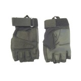 Guanti Mezze Dita Tessuto/Pelle Neri Tg. M (GL36 Royal)