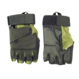 Guanti Mezze Dita Tessuto/Pelle Verdi Tg. L (GL36 Royal)