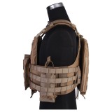 CP Style NCPC Tactical Vest - Coyote Brown (EM7435 Emerson)