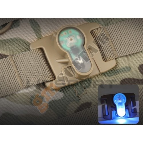 MOLLE Webbing Tactical Signal Light - TAN - Led BLU (LT-06-T-B Wosport) MOLLE Webbing Tactical Signal Light - TAN - Led BLU (LT-06-T-B Wosport)