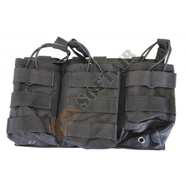 Porta Caricatori Triplo - Triple Mag Pouch 7.62 - Open Top - Black (WT0002 WADSN)