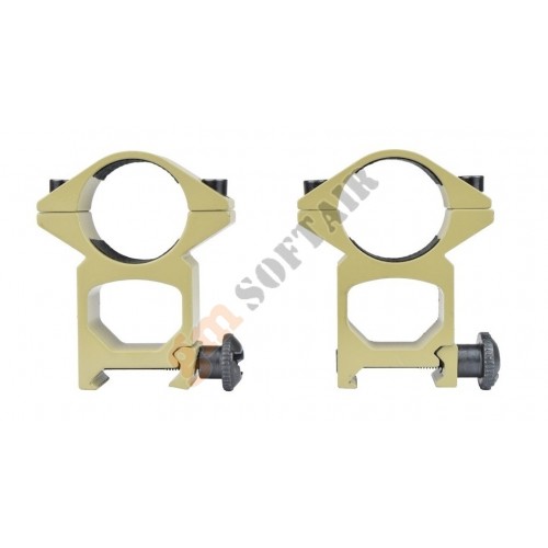 Anelli Alti da 1" (25mm) - Neri (JS-M2006 JS-Tactical) Anelli Alti da 1" (25mm) - Neri (JS-M2006 JS-Tactical)