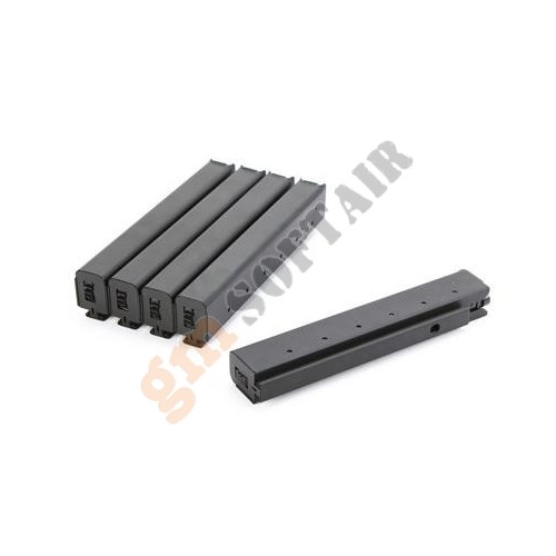Set of 5 430bb Thompson Metal Magazines (KA-MAG-44-V-BK King Arms)
