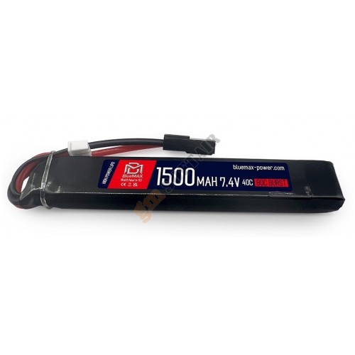 Lipo 11.1V x 600mAh - 20C - Tubo - Mini Tamiya (BM-11.1X600MT BlueMax Power)