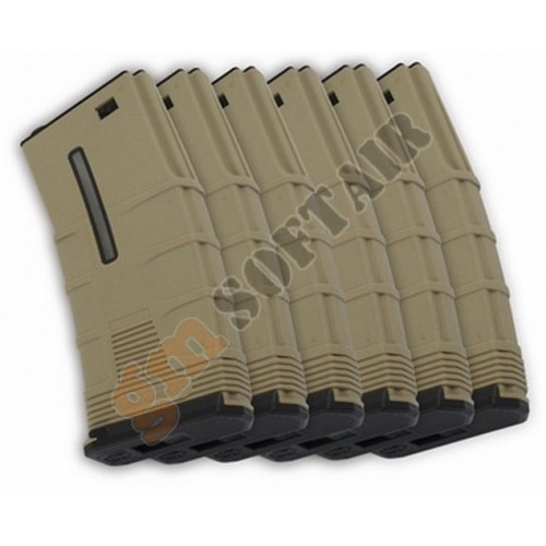Box 6 Caricatori Monofilari da 45bb T-Tactical per M4 TAN