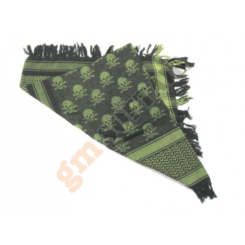 Shemagh Verde Oliva / Nero con Teschi