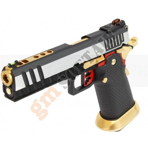 Hi-Capa HX2001 - Silver Slide / Black&amp;Gold (AW-HX2001 AW Custom)