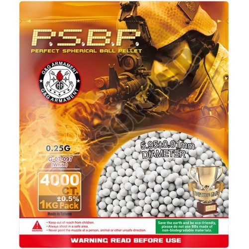 4000bb 0.25g White BBs Bag (G-07-097 G&amp;G)