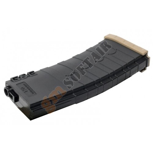 Caricatore Tactical Monofilare da 120bb per M4 Nero Fondello Tan