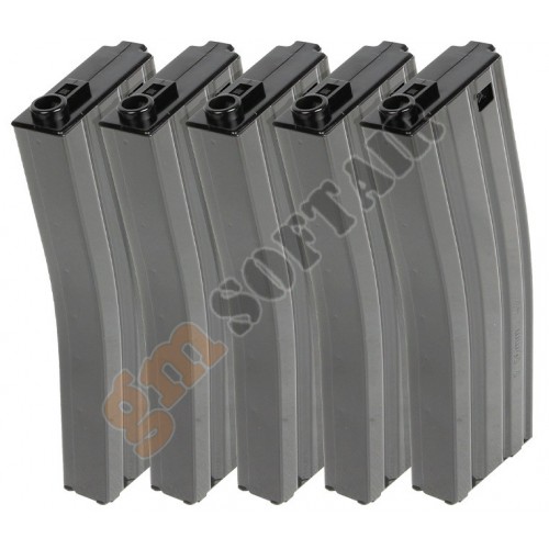 Set da 5 Caricatori Monofilari per M4 da 125bb Grey (G-08-154 G&amp;G)