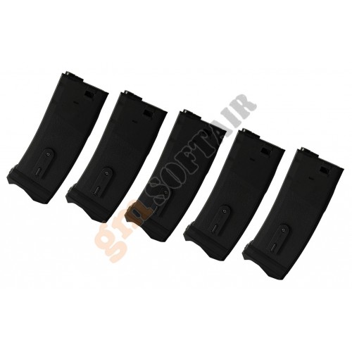 Box 5 Caricatori M4-M16 da 300bb JMag Nero