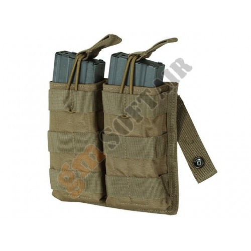 M4/M16 Open Top Mag Pouch Doppio Coyote TAN (20-8585 Voodoo Tactical)