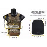 Combat Tactical Vest con Chest Rig Nero (EM7407B EMERSON)
