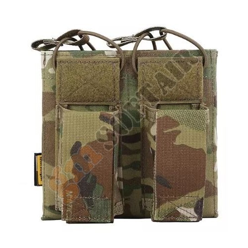 Tasca Porta Caricatore Doppio (5.56 e 9mm) Open Top Multicam