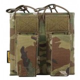 Tasca Porta Caricatore Doppio (5.56 e 9mm) Open Top Multicam
