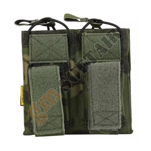 Tasca Porta Caricatore Doppio (5.56 e 9mm) Open Top Multicam