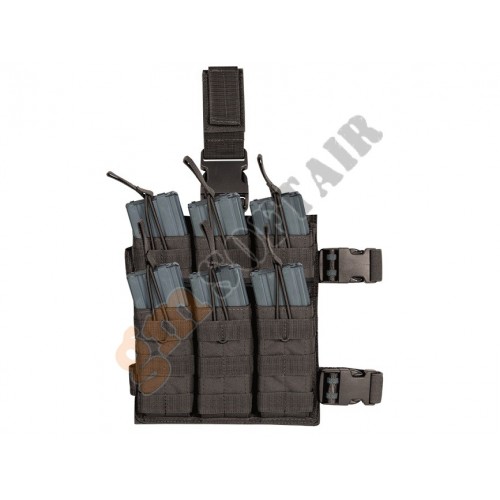 Porta Caricatori M4/M16 6 Mag Drop Leg Shingle Stacker Nero (20-9319 Voodoo Tactical)