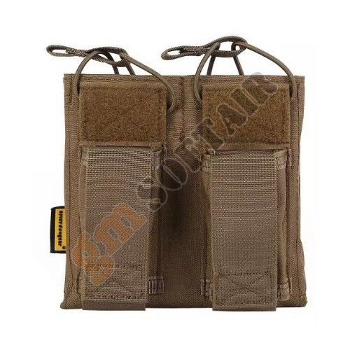 Tasca Porta Caricatore Doppio (5.56 e 9mm) Open Top TAN Tasca Porta Caricatore Doppio (5.56 e 9mm) Open Top TAN