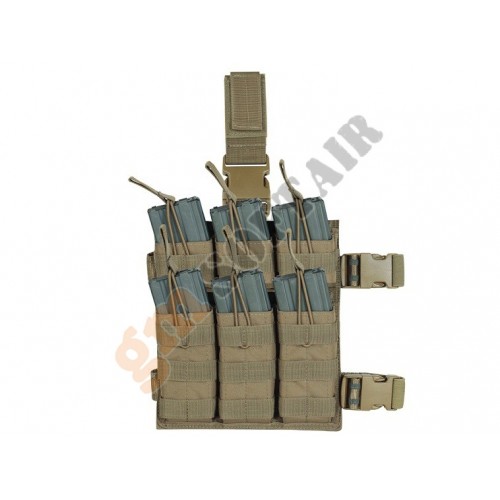 M4/M16 6 Mag Drop Leg Shingle Stacker TAN (20-9319 Voodoo Tactical)