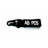 Blood Type Tags AB+ Black/White (20-9728 Voodoo Tactical)