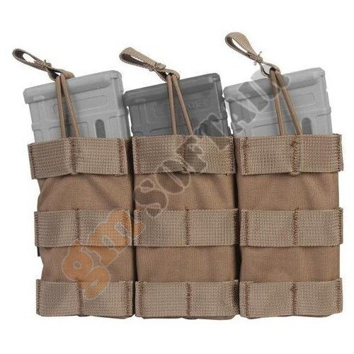 Tasca Porta Caricatore Triplo Open Top Coyote Brown