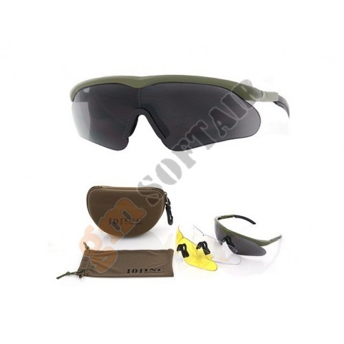 Tactical Assault Glasses Style Olive Green (255103-G 101 INC)
