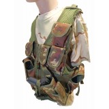 Gillet tattico a rete con fondina vegetato