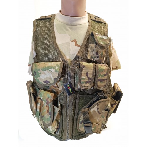 Gillet tattico a rete con fondina Multicam (06557 Royal) Gillet tattico a rete con fondina Multicam (06557 Royal)