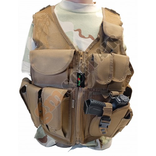 Gillet tattico a rete con fondina verde Gillet tattico a rete con fondina verde