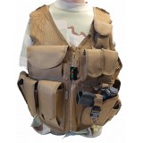 Gillet tattico a rete con fondina verde