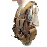 Gillet tattico a rete con fondina verde