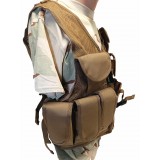 Gillet tattico a rete con fondina verde