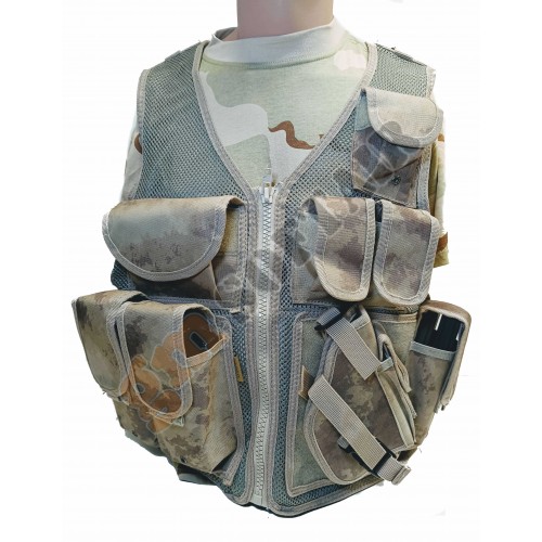 Gillet tattico a rete con fondina A-Tacs Gillet tattico a rete con fondina A-Tacs