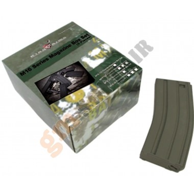 Set 5 Caricatori in Plastica 120bb M4/M16 Verdi (KA-MAG-16-V-OD King Arms)