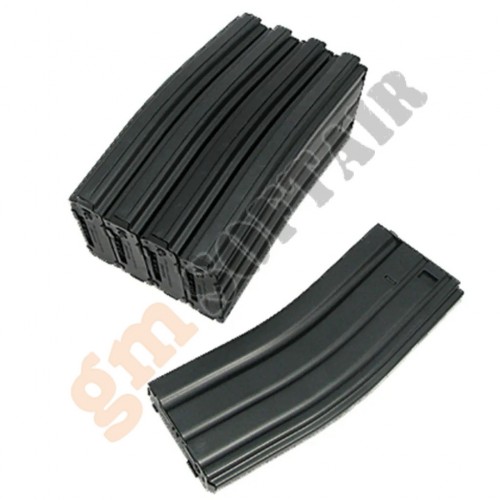 Set 5 Caricatori in Metallo 450bb M4/M16 Nero (KA-MAG-20-V-HC-BK King Arms)