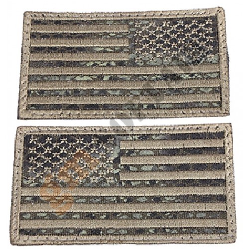 Set 2 Bandiere USA DX- SX Snake Pattern Ricamate Large (KA-AC-6258-SN King Arms)