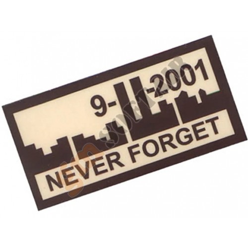 Patch Never Forget 911 TAN Plastificata (KA-AC-2181-TA King Arms)