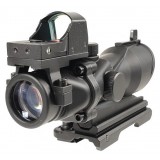 ACOG 4X32 Scope a Sgancio Rapido con Mini Dot Nera (AO5316 AIM-O)