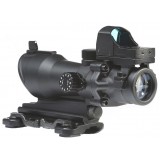 ACOG 4X32 Reticolo Illuminato a Sgancio Rapido con Mini Dot Nera (AO5321 AIM-O)