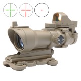 ACOG 4X32 Reticolo Illuminato a Sgancio Rapido con Mini Dot TAN (AO5321 AIM-O)