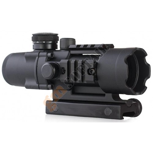 4X32 Tactical Compact Scope con Reticolo Illuminato Nera (AO3036 AIM-O)