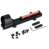 1X28 Collimeter Sight Optic Fiber per Fucile a Pompa Nero (AO3042 AIM-O)