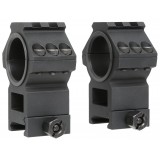 Coppia di Anelli Alti Top Rail 25.4 - 30 mm Neri (AO9030 AIM-O)