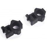 Coppia di Anelli Alti Top Rail 25.4 - 30 mm Neri (AO9030 AIM-O)