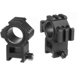 Coppia di Anelli Alti Tri-side Rail 25.4 - 30 mm Neri (AO9031 AIM-O)