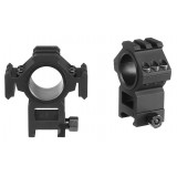 Coppia di Anelli Alti Tri-side Rail 25.4 - 30 mm Neri (AO9031 AIM-O)